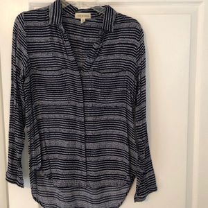 Cloth and stone/ anthropologie polka dot blouse